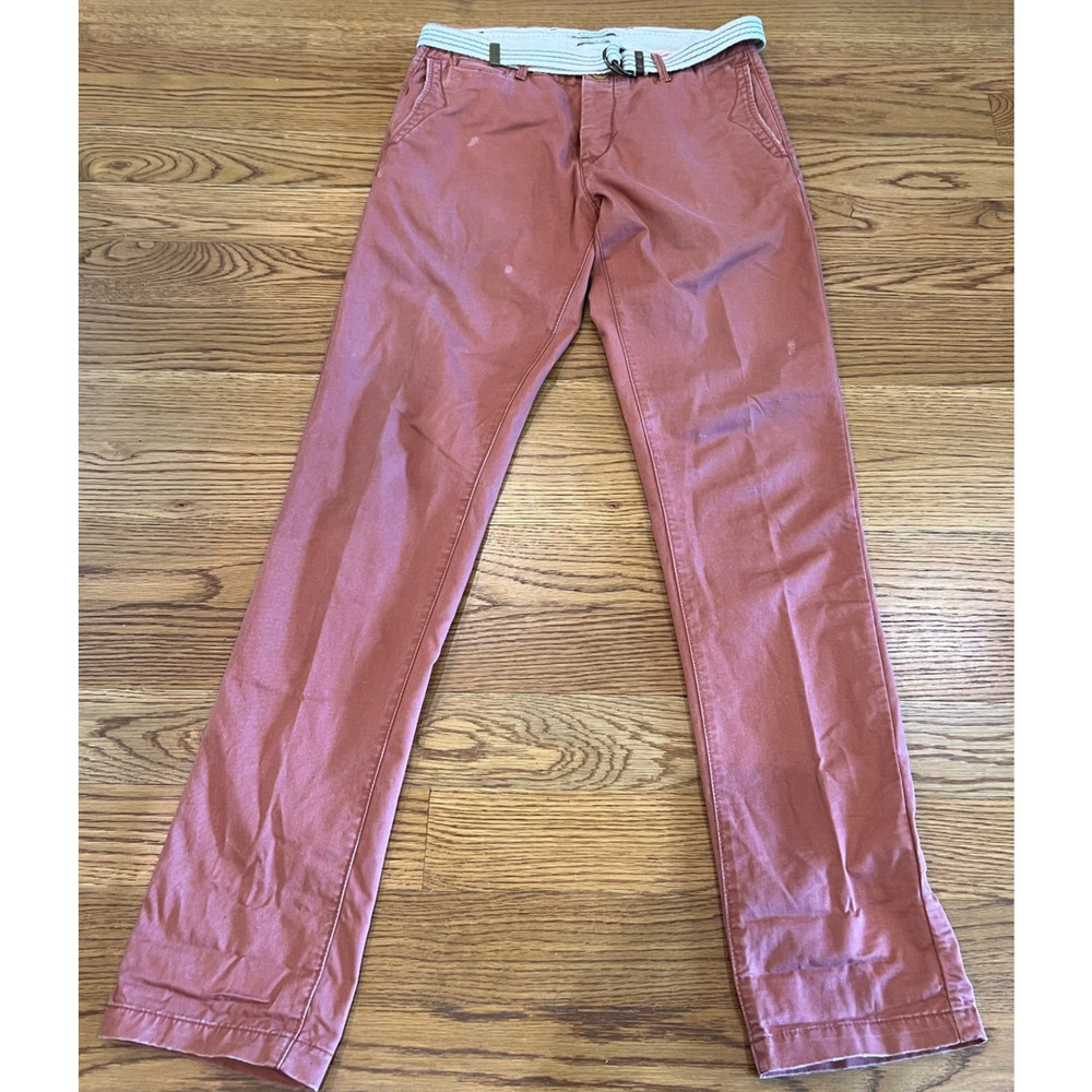SCOTCH & SODA Men's Jagger Slim Stretch Chino Trousers Size W29 L34 Red (*30/32)